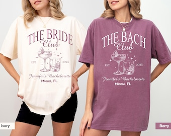 Camisetas de despedida de soltera con colores personalizados y cómodos: Nashville Bach Club