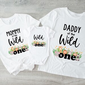 Wild One Family Safari Birthday Shirts: Zoo Jungle Matching Tops