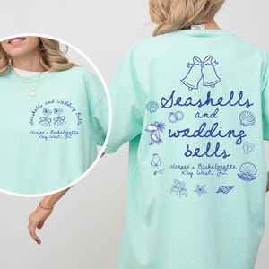 Seashells and Wedding Bells Shirts, Bachelorette Shirts, Beach Bachelorette Shirts, Coastal Bachelorette Bach Club Tee,Comfort Colors Shirts