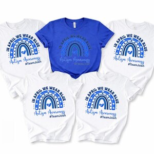 Autism Awareness Shirt, In April We Wear Blue, Custom Team Shirts image 9