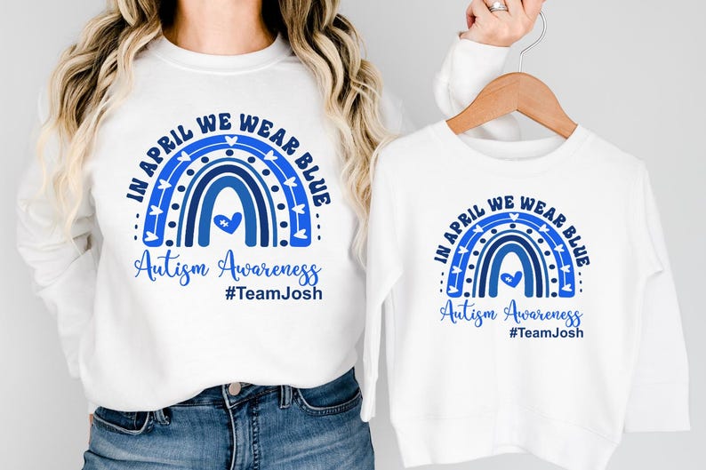 Autism Awareness Shirt, In April We Wear Blue, Custom Team Shirts image 8