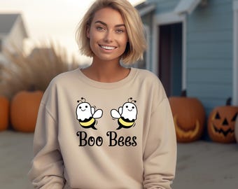 Boo Bienen Halloween Pullover mit Rundhalsausschnitt