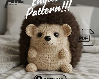 Amigurumi Igel Häkelanleitung, Anleitung für Plüschtier, DIY, Kuscheltier, Babyzimmer Dekor, Geschenk zum Selbermachen