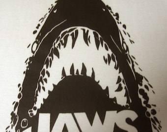 VINTAGE  1970's  JAWS   Iron On Transfer Shark