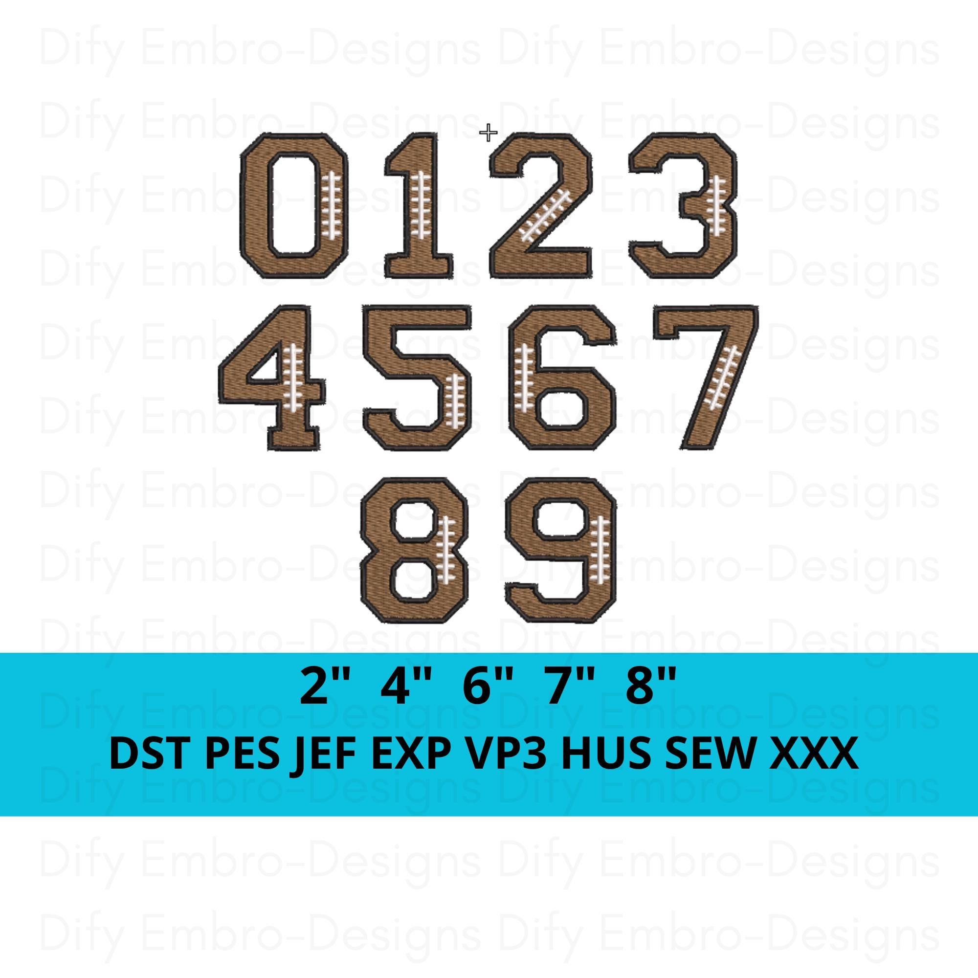 Numbers Embroidery Bundle 0-9, Sports Jersey Numbers Embroidery Design ...