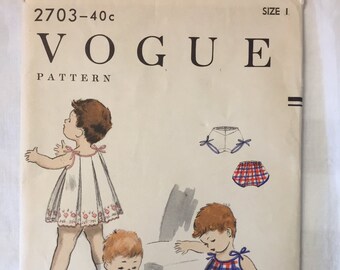 UNCUT Vogue 2703    Size: 1   Toddlers Dress
