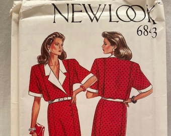 UNCUT   New Look 6843    Size: 8 to 18    Misses Dress - 6 Sizes