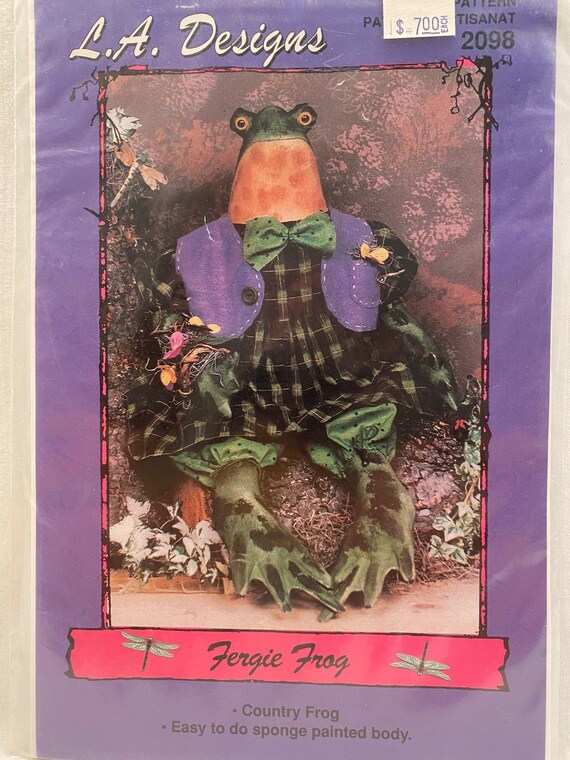 UNCUT Fergie Frog 24" by L.A. Designs# 2098 - Etsy