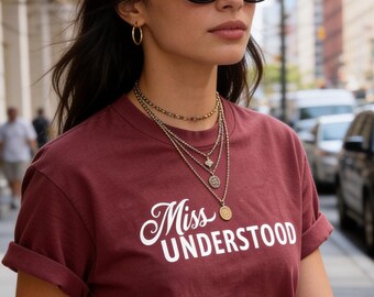 Miss Understood Shirt, Wordplay Tee, Introvert Humor T-Shirt, Sarcastic Tee, Autism tee, Genius shirt, Embrace the chaos Shirt, Vacay Tshirt