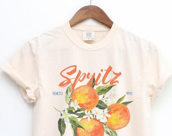 Spritz T-Shirt, Italian Cocktail, Vintage Orange Shirt, Aperol Aperitivo Club Shirt, Boho, Italia Veneto Tee, Amalfi, Cottagecore T