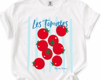Les Tomates T-Shirt, Marche Fermier Tomato Shirt, French Farmers Market Tee, Vintage Tomato Graphic Shirt