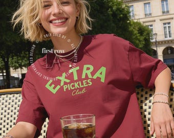 Shirt augurk, leuk shirt augurk, shirt augurk koningin, T-shirt foodie, cadeau grappig snackliefhebber, retro deli shirt, augurk cadeau