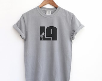 LA Retro T-Shirt, Unisex, Palm Tree Cutout, Los Angeles shirt, Venice Beach, California Vibes, 70s la, 80s skate throwback