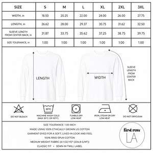 Size guide for Dolly Parton Pour Yourself a Cup of Ambition Shirt, Retro Coffee T, 9 to 5 Country Music Tee, Moka Pot, Coffee Club, Long Sleeve T-Shirt.

Original design and copyright by first row LA 2025.