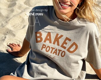 Baked Potato Club T-Shirt, Funny Foodie Shirt, Potato Lover Tee, Comfort Food Shirt, Funny Food Gift, Baked Potato Graphic Tee, 420 Shirt