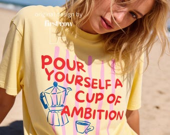 Dolly Parton "Pour Yourself a Cup of Ambition" Shirt, Retro Coffee Graphic, 9 to 5 Country Music Tee, Moka Pot, Coffee Club, Caffeine Lover