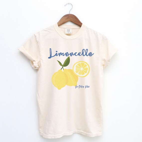 Limoncello Shirt, La Dolce Vita Tee, Lemon T-shirt, Amalfi Coast, Italy TShirt, Vacay T-Shirt, Lemons Tee, Cocktail T Shirt, Retro Graphic