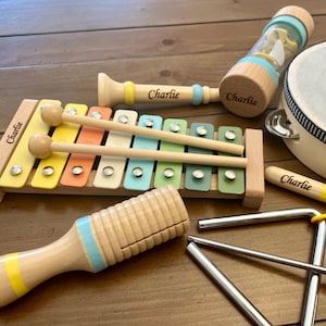Personalized Wooden Musical Instruments for Toddlers, Montessori Wooden Toy, Toddler gifts, First Birthday gift, Educational Toy, Christmas