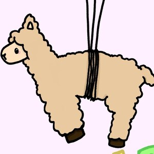 Sweet llama birthday card