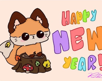 Happy New Year - greeting card