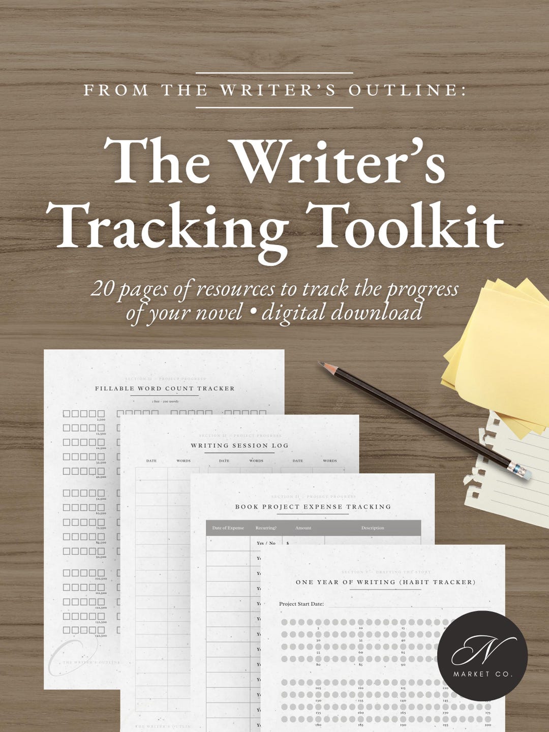 Novel Writing Toolkit: Author Progress Trackers (PDF Download) - Etsy