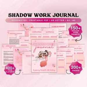 Shadow Work Journal, Mental Health, Grimoire Journal, Anxiety Healing Therapy Spiritual Journal Goodnotes Ipad,  Inner Child Journal Prompts