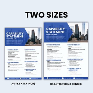 Capability Statement Template Canva, Corporate Flyer, Editable Business ...