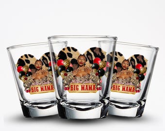 Copo de shot Cheetah Cherry, adesivo de aniversário Big Mama, adesivo para copo de isopor Big Mama, todos os signos do zodíaco, design de camiseta, modelo do Canva