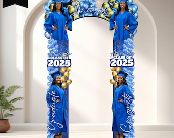 Graduation Entrance Arch Design, Editable Graduation Arch Template, Balloon Arch Template, Graduation Party Decor, Canva Template