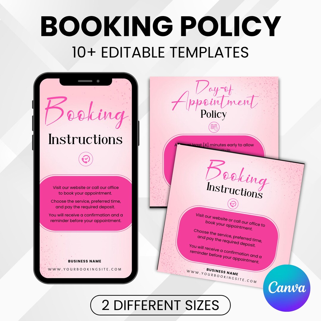 10+ Booking Policy Templates, Editable Booking Policies for Instagram ...
