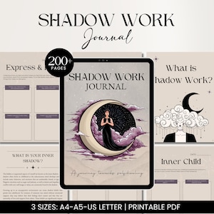 Shadow Work Journal, Mental Health, Grimoire Journal, Anxiety Healing Therapy Spiritual Journal Goodnotes Ipad,  Inner Child Journal Prompts