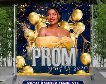 Prom Send Off Banner, Prom Party Decor, Prom Party Backdrop, Prom Canva Template, 2025 Prom Send Off, Class of 2025 Prom Grad Party