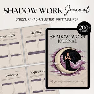 Shadow Work Journal, Mental Health, Grimoire Journal, Anxiety Healing Therapy Spiritual Journal Goodnotes Ipad,  Inner Child Journal Prompts
