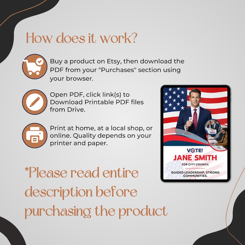 Political Campaign Rack Card Template, Election Candidate Flyer ...