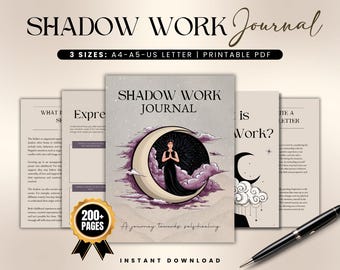 Shadow Work Journal 2000+ Pages, Inner Child Healing Anxiety Relationships Self-Therapy, Spiritual Journal Goodnotes, Instant Download