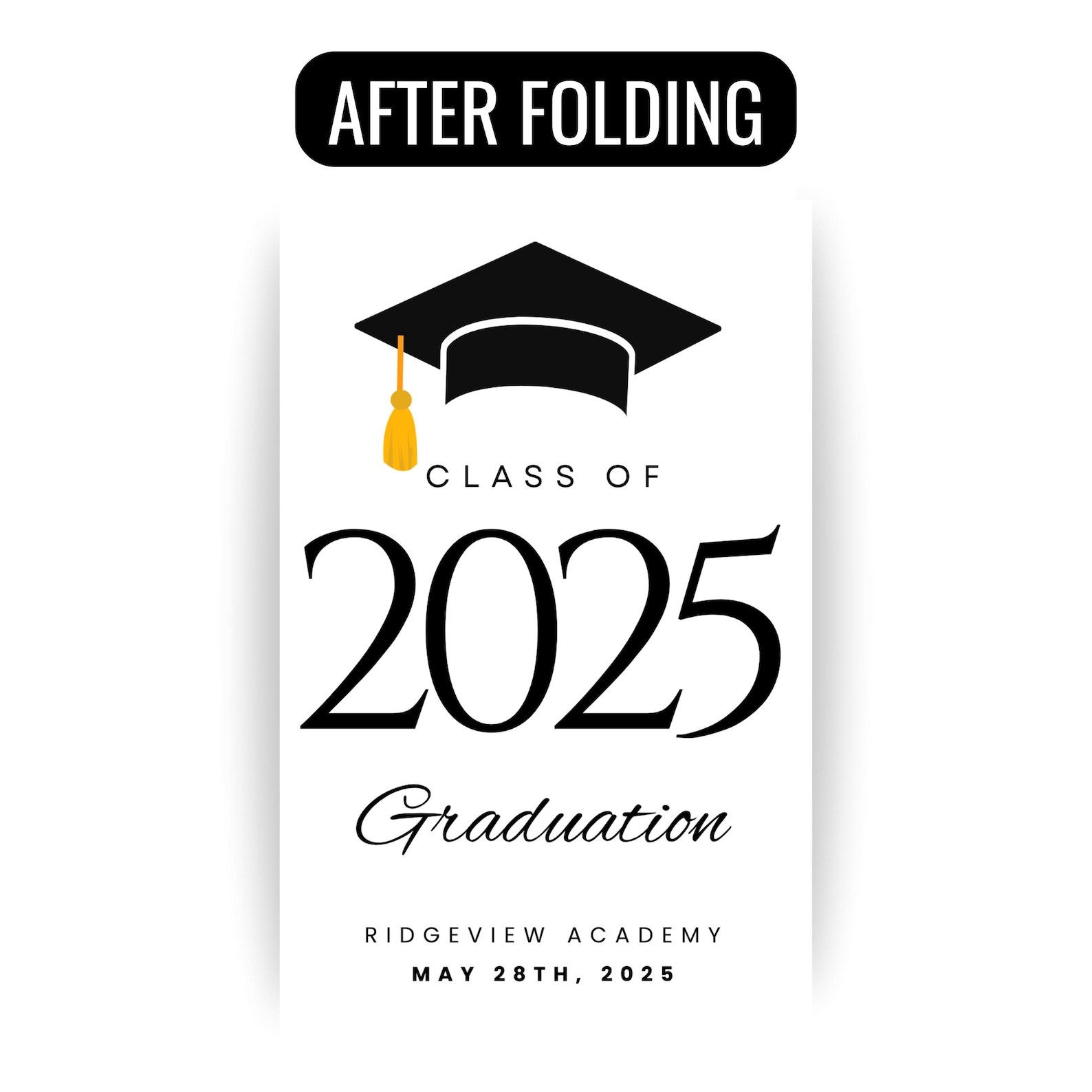 2025 Graduation Program Template, Editable 2025 Ceremony Card, Class of ...