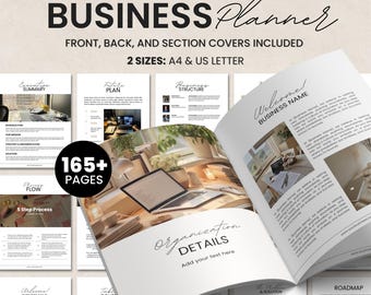 Printable Business Planner Bundle, Customizable Small Business Planner, Content Planner, Social Media Planner, Business Plan Canva Template