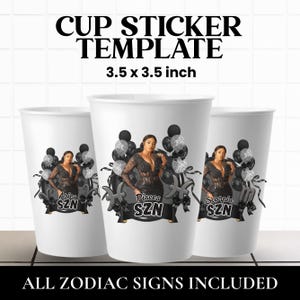 Styrofoam Cup Sticker, Editable Party Cup Template Customizable Styrofoam Cup Design, Coquette Bow Black Cup Sticker, Custom Party Cups