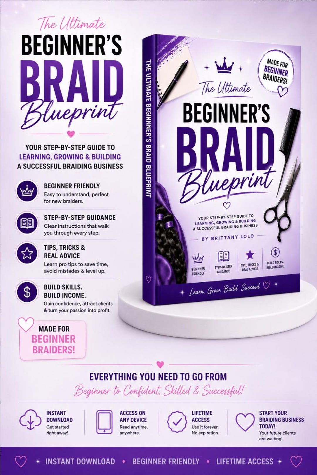 The Ultimate Beginner’s Braid Blueprint | Beginner Braiding Guide ...