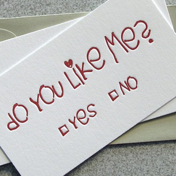 MINI CARDS - Letterpress Do You Valentines Day (VD02M)