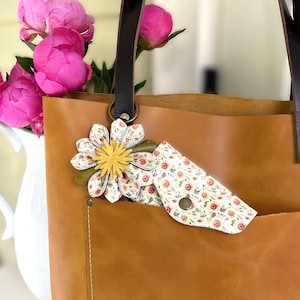Sunflower Print Leder Flower & Mini Geldbörse