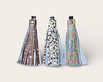 Animal Print Leather Tassel Bag Flair