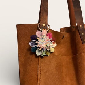 Color Wheel Leather Flower- The Mini