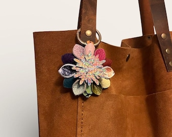 Color Wheel Leather Flower- The Mini