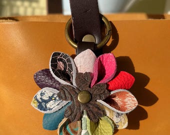 Color Wheel Leather Flower- The Mini