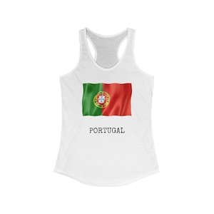 Portugal Flag Racerback Tank Top: Custom Text, Portuguese Pride