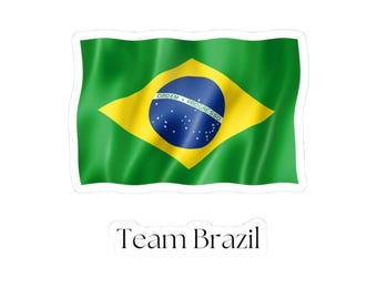 Brazil Flag Kiss-Cut Stickers | Country Flag Decor and National Pride
