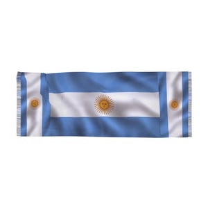 Argentina Flag Lightweight Scarf - World Cup Countdown Accessory, Football Fan Wrap, Albiceleste Pride Gift