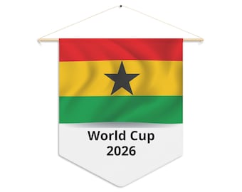 Ghana Flag - Custom Pennant | Personalized Twill Wall Banner