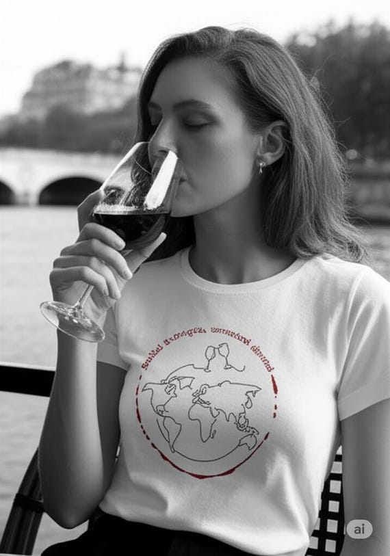 T-shirt ajusté pour amateur de vin embouteillé à l'origine sans